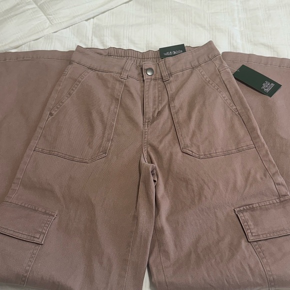 NWT Wild Fable by Target women’s XXS Mauve wide leg cargo pants - Picture 6 of 7